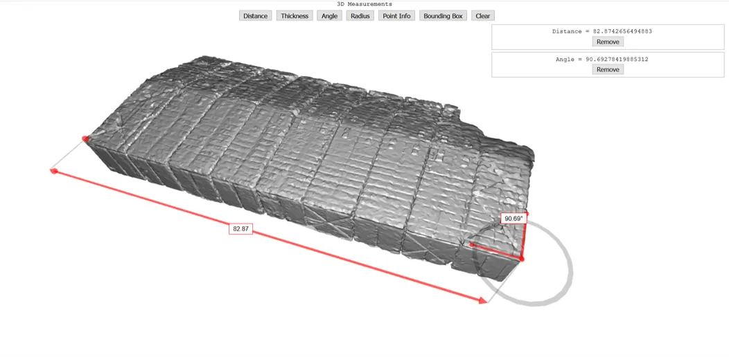 Web 3D Measurement Tool for Mechanical Parts screenshot